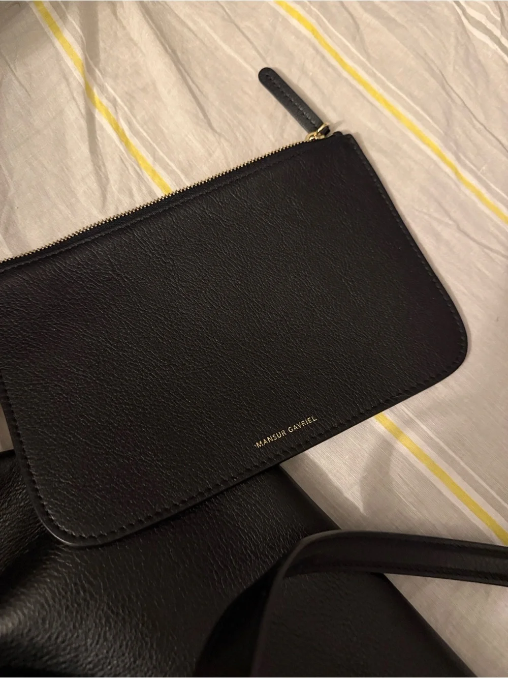 Mansur Gavriel Everyday Soft Leather Tote in BLACK - Picture 7 of 8